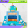 Kleinkind-Softplay mit Burg-Motiv und Rutschen