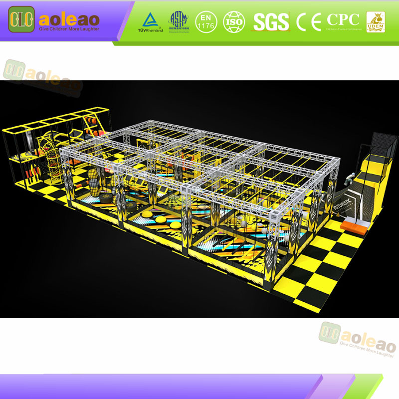 Indoor Frame Adventure Course - Barrier Crossing & Climbing - Commercial Indoor Playground - Reinforced Welded Frame | Aoleao