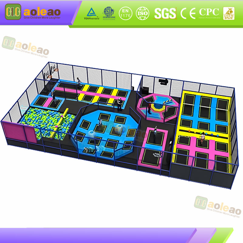 Trampolin Besar Jaring Anti-Slip Anjal Tinggi Taman Trampolin Dalaman Selamat Stres Hit Popular