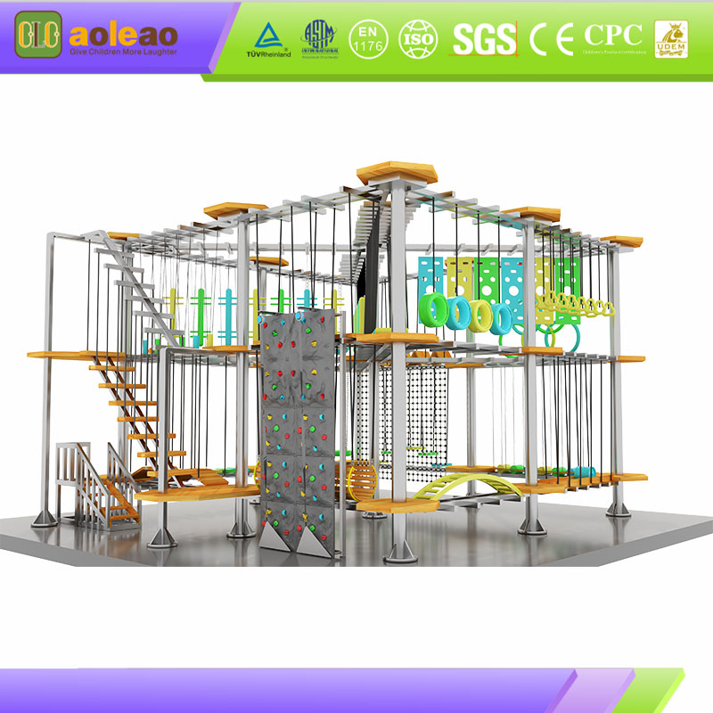 Indoor Aerial Provocatio cursus - Multi-difficultatis gradus - Genus Play Venue - Fun Physica disciplina-oleao