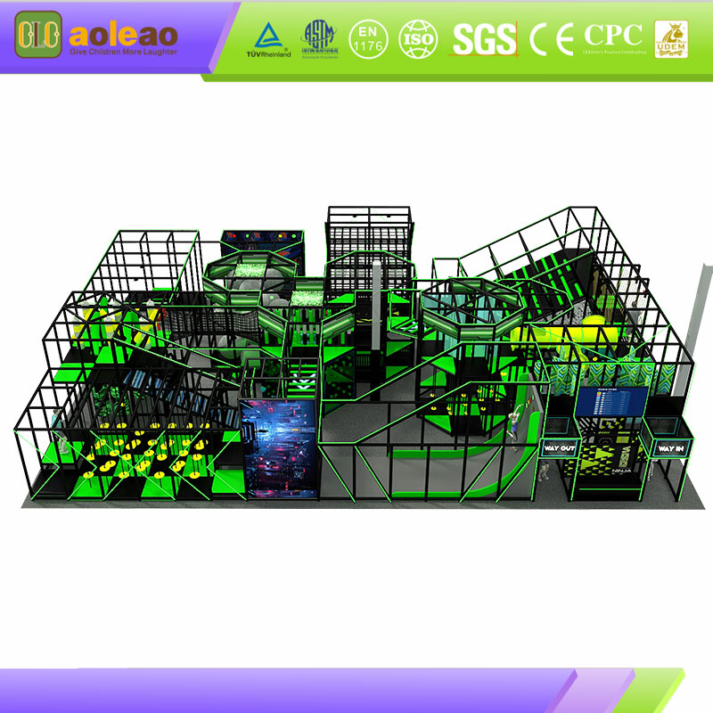 Indoor Ninja Warrior Training - High-Strength Steel Frame - Mall Family Park-Stable & Safe | Aoleao