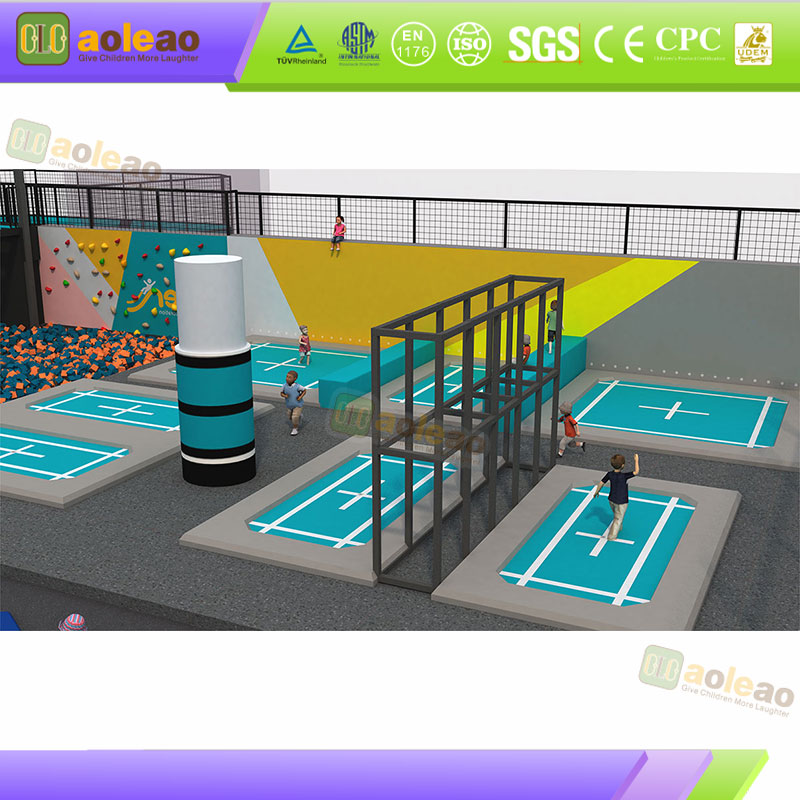 Parco trampolino fitness- Area esercizi multifunzione- Palestra per allenamenti- Modellamento del corpo | Aoleao