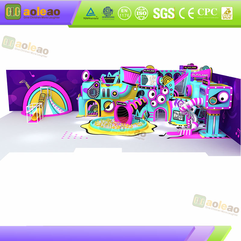Indoor Slide Naughty Castle Spiral S-Slide Design Kids Play Area Smooth No Clothes