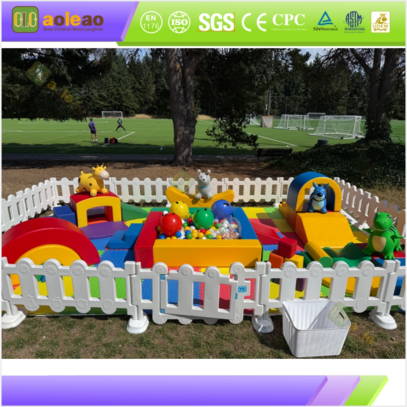 Parco giochi commerciale morbido - Imbottitura completamente morbida + Rete di sicurezza - Centro giochi al coperto - Schiuma ad alta densit&agrave; durevole | Aoleao
