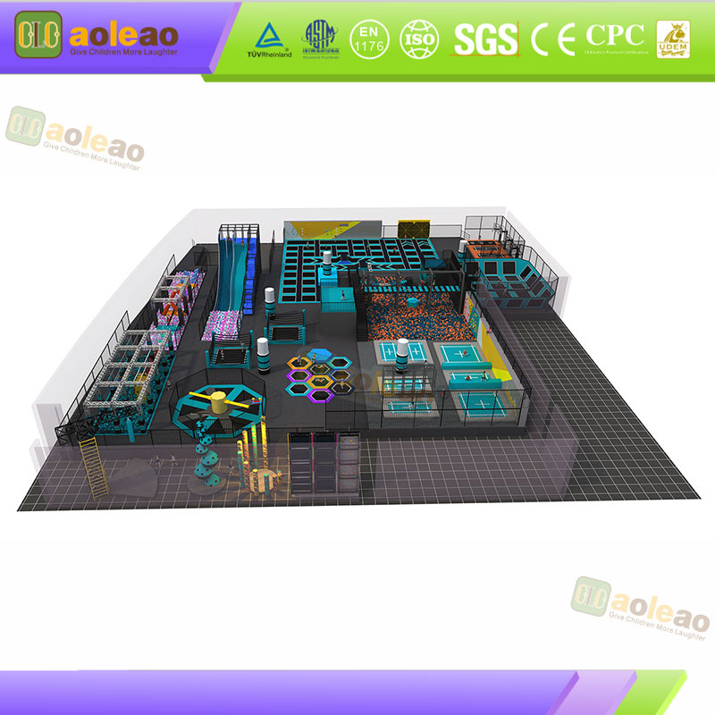 Parco trampolino fitness- Area esercizi multifunzione- Palestra per allenamenti- Modellamento del corpo | Aoleao