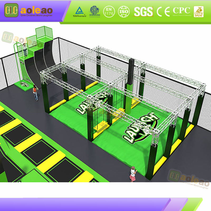 Urefu Unaoweza Kurekebishwa wa Dunk Trampoline Urefu Unaoweza Kurekebishwa wa Indoor Sports Park Inafaa Vizazi Zote