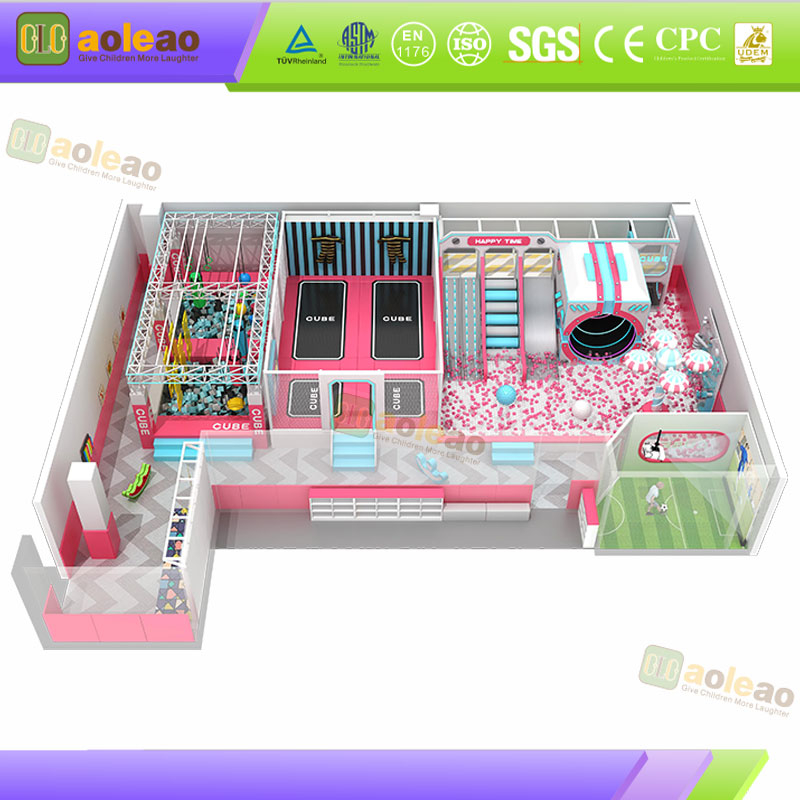Binnenshuise kommersi&euml;le Naughty Castle Professionele konfigurasieketting Kinderspeelgrond gestandaardiseerde uitset