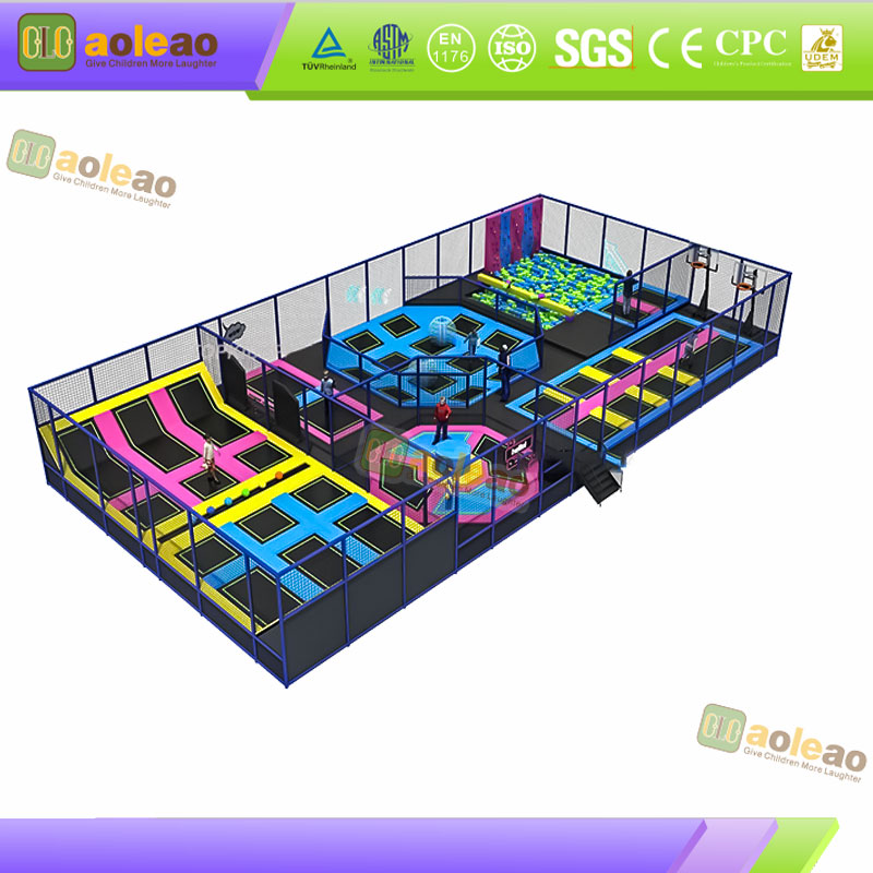 Trampolin Besar Jaring Anti-Slip Anjal Tinggi Taman Trampolin Dalaman Selamat Stres Hit Popular